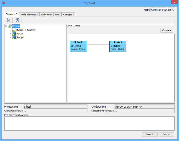 The Commit window