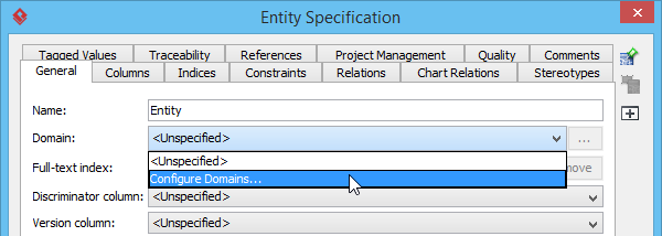 Configure domains