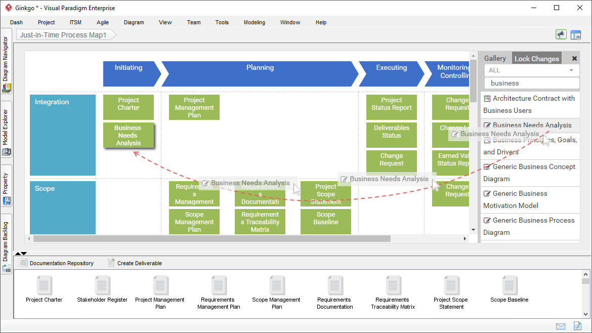 Easy-to-configure Just-in-Time Process Map