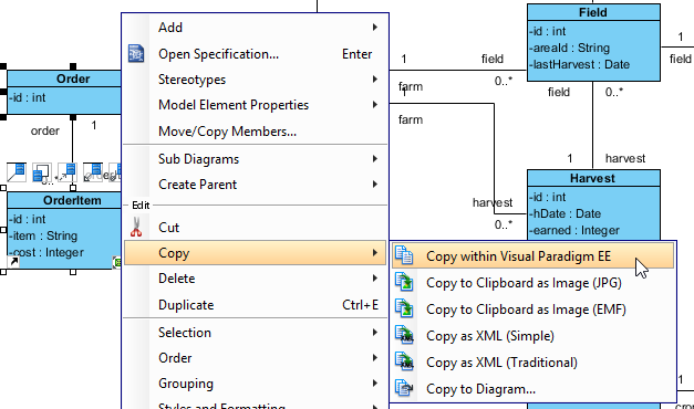 Copy a model element