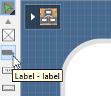 Create a label by selecting it from the diagram toolbar