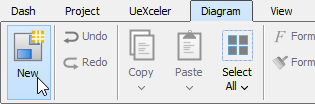 Create diagram through toolbar