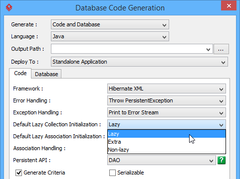 Default lazy collection setting