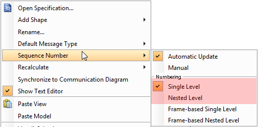 Diagram-based pop-up menu