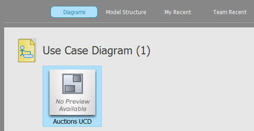 Diagram view lists the imported diagram(s)