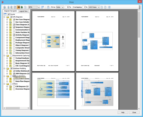 Diagram preview