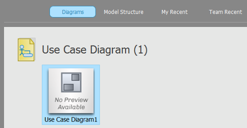 Diagram view lists the imported diagram(s)