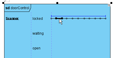 Drag time instance