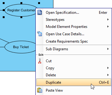 Duplicate a selected shape