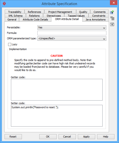 Customizing the setter of attribute