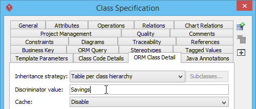 Enter discriminator value