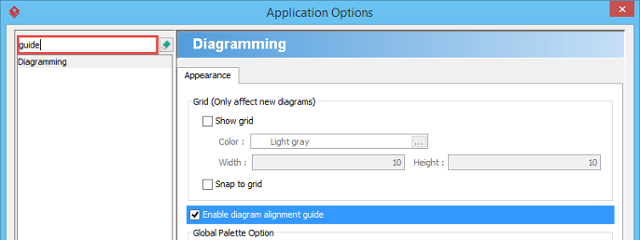 Entered 'guide' in search field