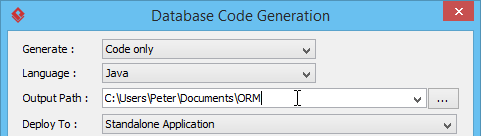 Specifying output path