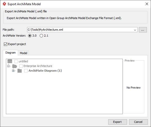 Entering filepath of the XML file