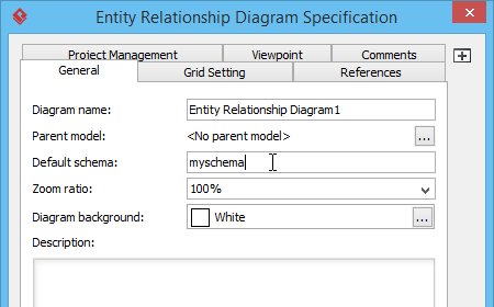 Entering default schema