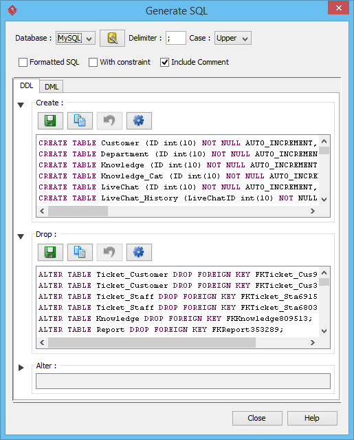 Generate SQL window