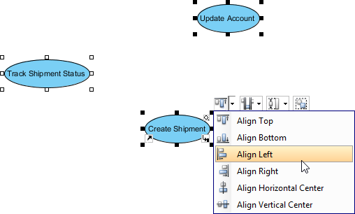 Select Align Left on resources