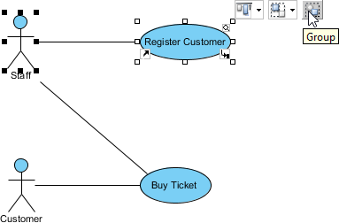 Group through resource icon Group