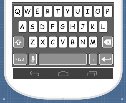 Keyboard shown