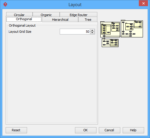 Orthogonal Layout setting