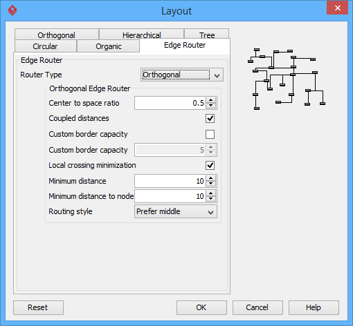 Orthogonal Edge Route Layout setting