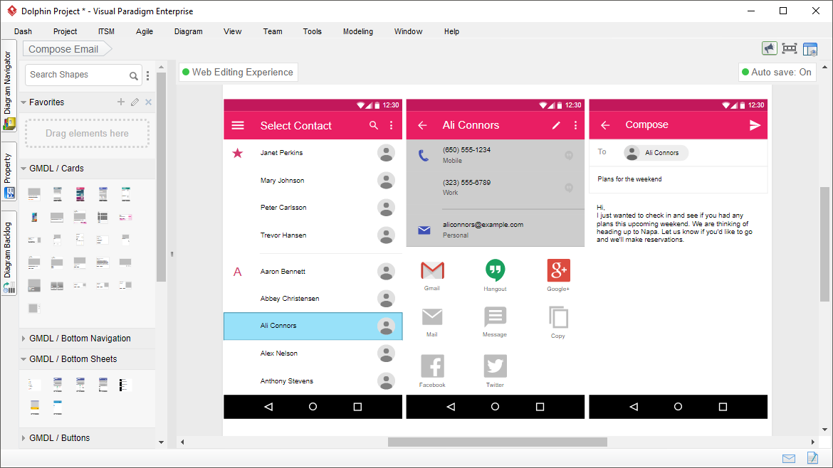 Material Design Wireframe Tool