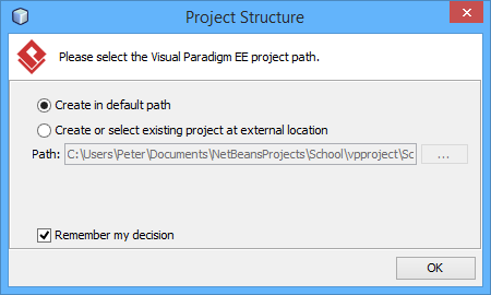 Create a new UML project