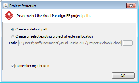 Create a new UML project