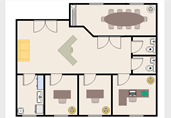 Office building layout floor plan template