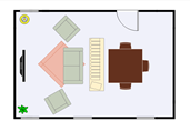 Open dining area floor plan template