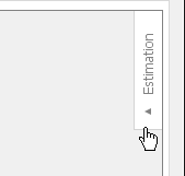 Opening the Estimation pane