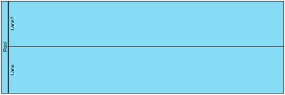 Horizontal pool that contains two lanes