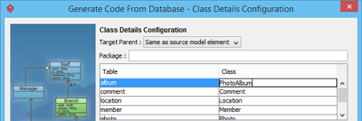 Renaming table