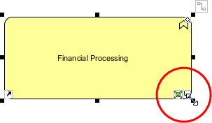 Resizing shape