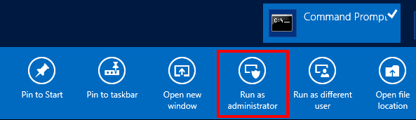 Run elevated command prompt