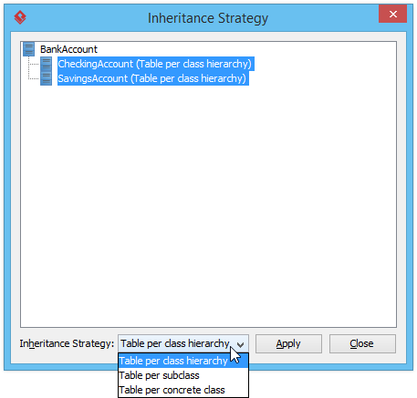 Choosing inheritance strategy