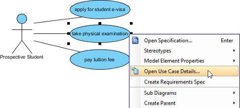 Select Open Use Case Details...