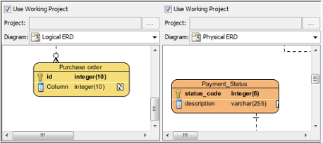 Two diagrams are selected