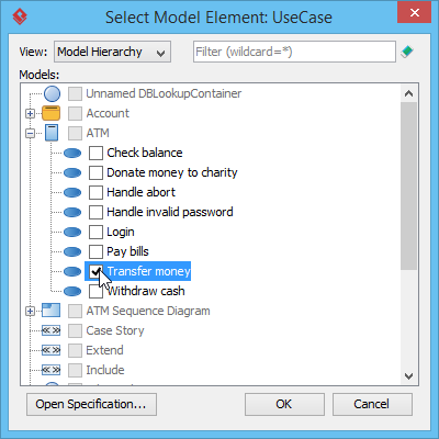 Selecting a use case