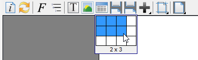 Selecting the number of rows and columns