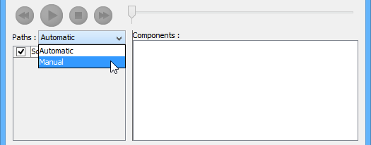 Selecting Manual in Paths