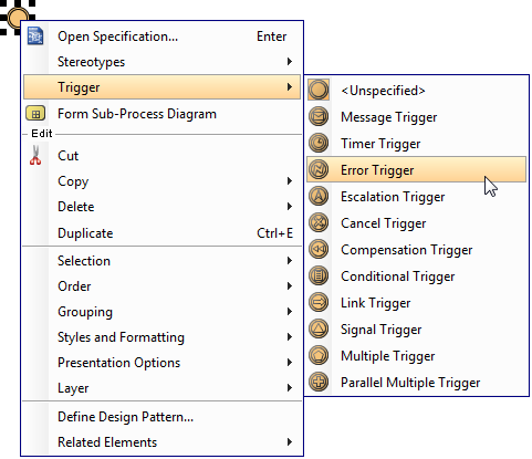 To define an intermediate event trigger