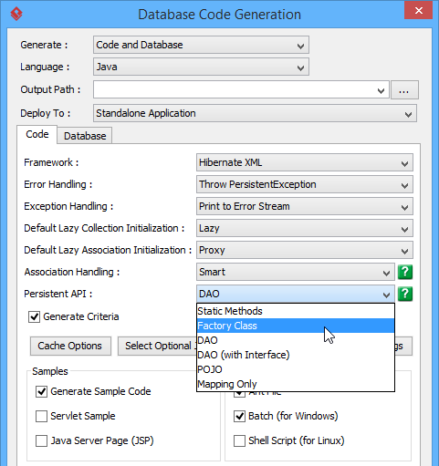 Persistent API setting