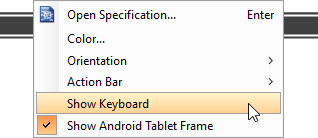 Show keyboard