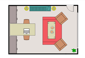 Small home office floor plan template