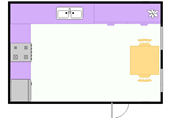 Small kitchen layout floor plan template