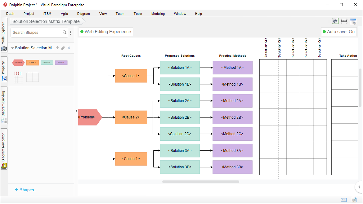 Solution Selection Matrix Tool