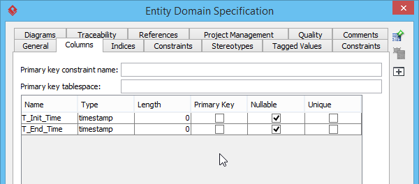 Specifying the properties of the domain