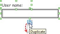 Selecting wireframe elements to duplicate