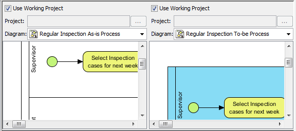 Two diagrams are selected